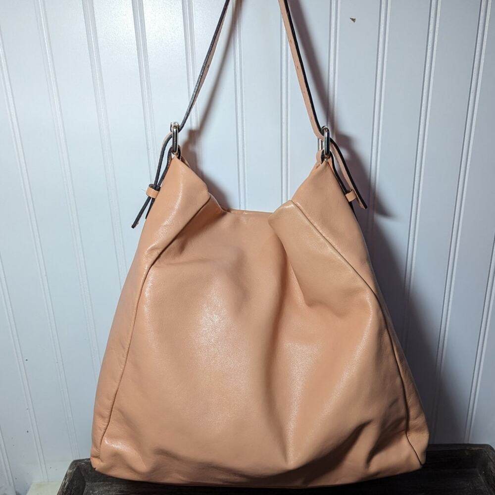 Gianni Chiarini Women's Salmon/Pink Italian Soft Leather Hobo Shoulder Bag